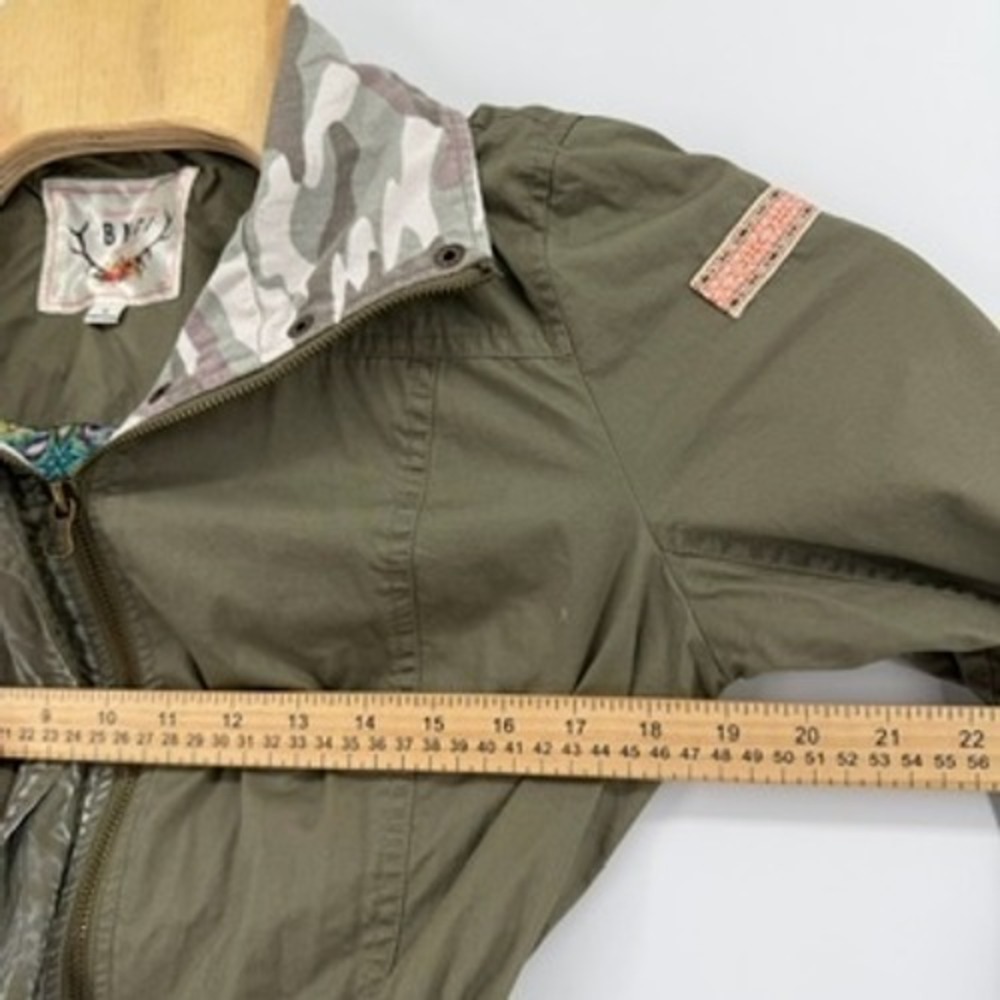 Boundless North BNCI Womens Olive Green Camo Utility Parka Jacket Small Floral - Picture 7 of 8